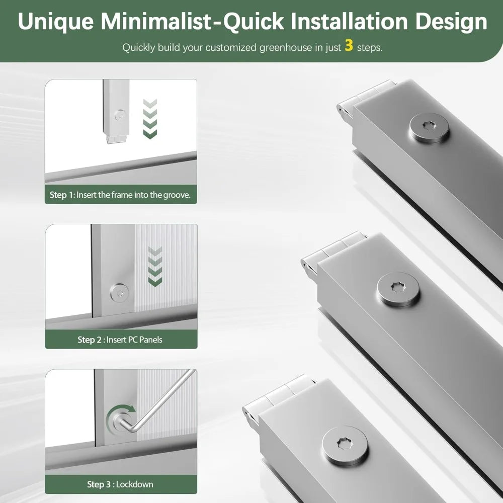 Cover Greenhouse Polycarbonate Walk In Shelter Roof Vent