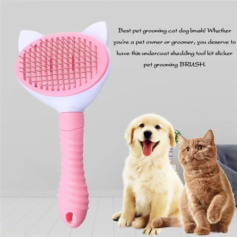 High Quality Self Cleaning Pet Comb Professional Grooming Brush for Dogs and Cats