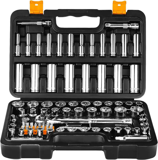 DEKODIY 85-Piece Socket Wrench Set With Spinner Handle For Auto Repairing And Home Projects