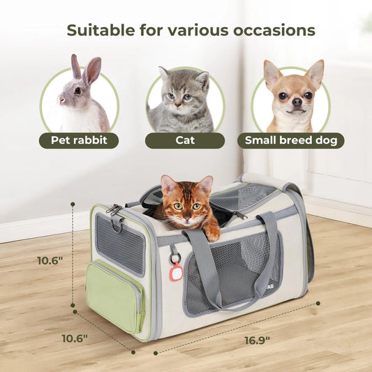 Portable Cat Backpack For Plane And Car Breathable Mesh