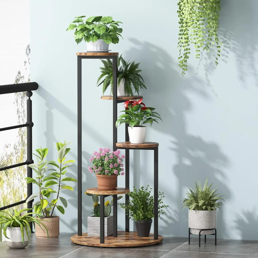 Corner Plant Stand Indoor 4-Tier Tall Shelf for Multiple Potted Plants